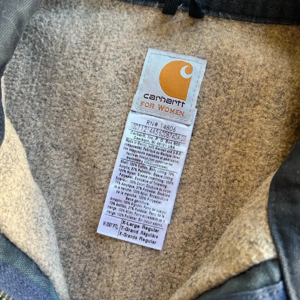 Carhartt WOMENS WJ097 PTL gray Detroit work wear jacket
